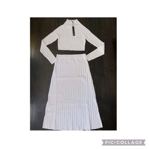 House of Harlow ribbed body con midi skirt and top